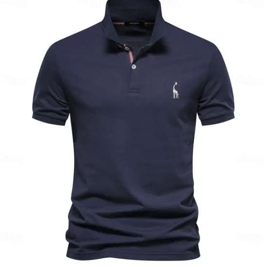 Clearance OUKU 80% Cotton Brand Men's Polo Shirts Cotton Golf Polo Shirts for Men Short Sleeve High Quantity Solid Polo Men New Summer Clothing