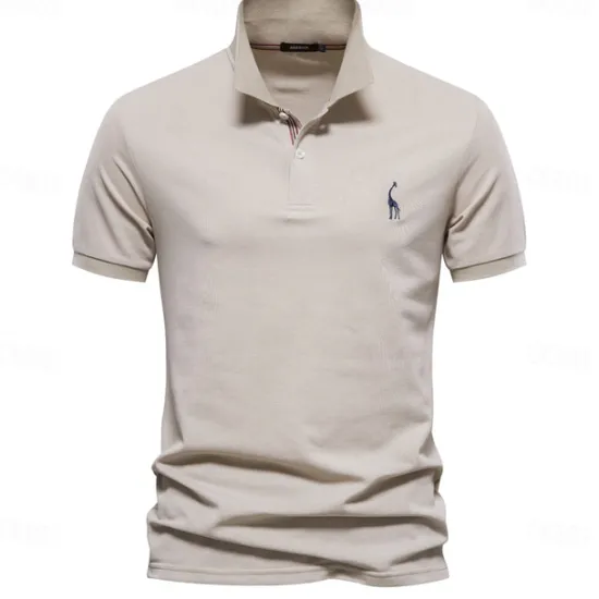 Clearance OUKU 80% Cotton Brand Men's Polo Shirts Cotton Golf Polo Shirts for Men Short Sleeve High Quantity Solid Polo Men New Summer Clothing