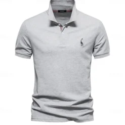 Clearance OUKU 80% Cotton Brand Men's Polo Shirts Cotton Golf Polo Shirts for Men Short Sleeve High Quantity Solid Polo Men New Summer Clothing