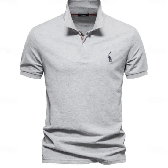 Clearance OUKU 80% Cotton Brand Men's Polo Shirts Cotton Golf Polo Shirts for Men Short Sleeve High Quantity Solid Polo Men New Summer Clothing