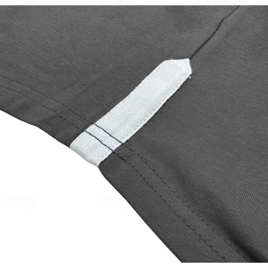 Discount OUKU 100% Cotton Men's Polo Shirt Golf Polo Formal Work Classic Long Sleeve Color Block Button Summer Spring & Fall Army Green Dark Grey Black Burgundy Navy Blue Polo Shirt