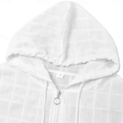 Outlet OUKU 100% Cotton Men's Tank Top Zip Up Hoodies Sleeveless Hoodie Floral Grid Plaid Hooded Vacation Casual Sleeveless Drawstring Clothing Apparel Fashion Casual Breathable Comfortable Tank Top