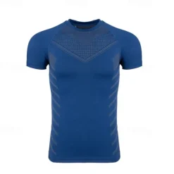 Online OUKU 3 Pack Men's Gym Fitness Tops Sports T-Shirt Crew Neck Short Sleeve Sport Casual Daily Gym Quick dry Breathable Soft Color Block Black Red Blue Black Gray Activewear Fashion Basic Gym Top