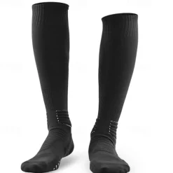 Hot OUKU 2 Pairs Men's Compression Socks Plain Knee High Socks Black White Hiking Socks Sports Outdoor Ski Hiking Daily Four Season Stylish Classic