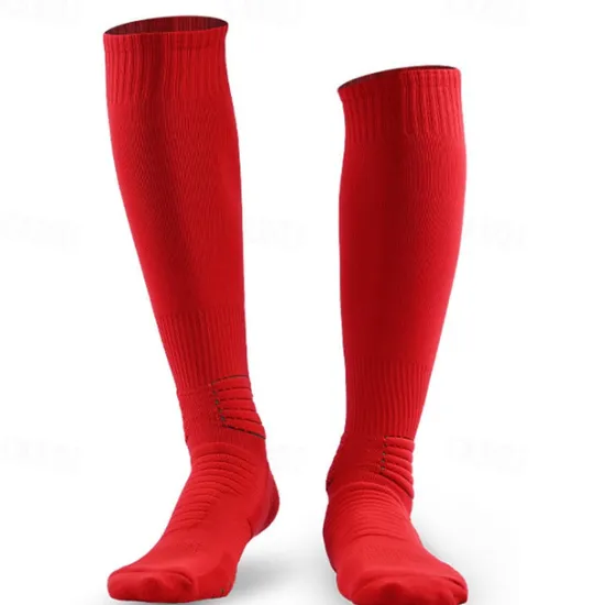 Hot OUKU 2 Pairs Men's Compression Socks Plain Knee High Socks Black White Hiking Socks Sports Outdoor Ski Hiking Daily Four Season Stylish Classic
