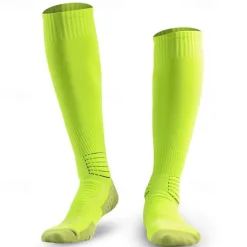 Hot OUKU 2 Pairs Men's Compression Socks Plain Knee High Socks Black White Hiking Socks Sports Outdoor Ski Hiking Daily Four Season Stylish Classic
