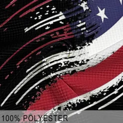 New OUKU American Independence Day Men's American Flag Veterans Golf Shirt Short Sleeve Polo Shirts Collared Shirts Casual Streetwear Vacation Wear Party Outfits Buttons 3D Print Summer Spring Black