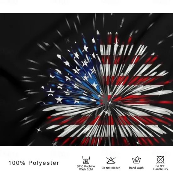 New OUKU American Independence Day Men's American Flag Veterans Polo Shirts Golf Shirt Short Sleeve Polo Shirts Collared Shirts Streetwear Vacation Wear Party Outfits Buttons 3D Print Spring & Summer Black