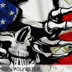 Best OUKU American Independence Day Men's American Flag Veterans Waffle Polo Shirts Golf Shirt Short Sleeve Polo Shirts Collared Shirts Streetwear Vacation Wear Party Outfits Buttons 3D Print Summer Spring Black