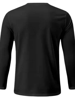 New OUKU American US Flag Patriotic Black Army Green Dark Blue T shirt Tee Men's Graphic 100% Cotton Shirt Sports Classic Shirt Long Sleeve Comfortable Tee Summer Spring Fashion Designer Clothing S M L XL XXL