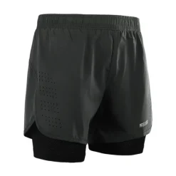 Online OUKU Arsuxeo Men's Running Shorts Gym Shorts Yoga Shorts Drawstring 2 in 1 Split Zipper Pocket Base Layer Outdoor Athletic Summer Spandex Quick Dry Lightweight Reflective Strips Yoga Gym Workout Marathon
