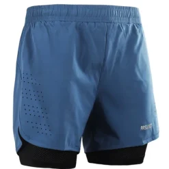Online OUKU Arsuxeo Men's Running Shorts Gym Shorts Yoga Shorts Drawstring 2 in 1 Split Zipper Pocket Base Layer Outdoor Athletic Summer Spandex Quick Dry Lightweight Reflective Strips Yoga Gym Workout Marathon