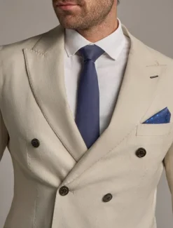 Clearance OUKU Men's Blazer Dailywear Business Preppy Fashion Jacket Solid Colored Double Breasted Regular Fit Polyester Beige