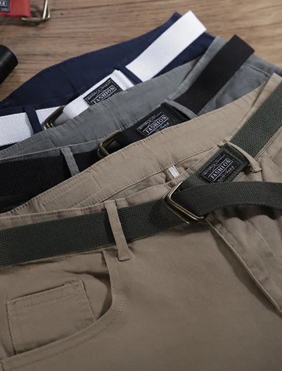 New OUKU Canvas Belt Unisex Web Fabric Casual Belt with Double D-ring Black Green Canvas Alloy Fashion Plain Daily Wear Weekend