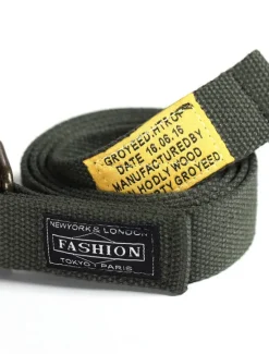 New OUKU Canvas Belt Unisex Web Fabric Casual Belt with Double D-ring Black Green Canvas Alloy Fashion Plain Daily Wear Weekend