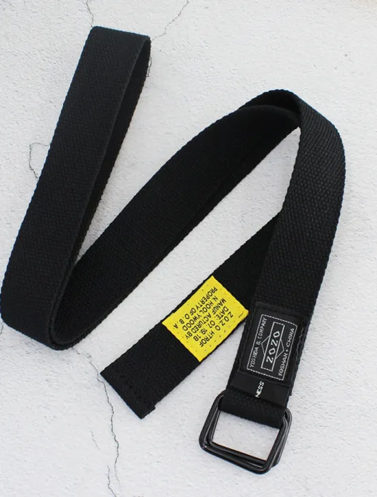 New OUKU Canvas Belt Unisex Web Fabric Casual Belt with Double D-ring Black Green Canvas Alloy Fashion Plain Daily Wear Weekend