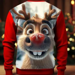 Clearance OUKU Christmas Men's 3D Print 3D 3D Cartoon Sweatshirts Sweatshirt Sweatshirt Long Sleeve Sweatshirt Crew Neck 3D Funny 3D Print Christmas Vacation Party Crewneck 3D Print 3D Winter Spring & Fall
