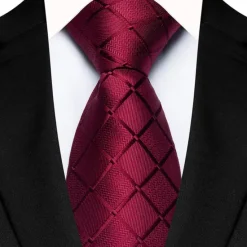 Outlet OUKU Classic Striped Men Tie Pink Green Blue Silk Tie Set For Men Handkerchief Cufflinks Wedding Formal Neck Tie Gfit For Men