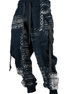 Outlet OUKU Color Block Casual Men's 3D Print Sweatpants Joggers Pants Trousers Outdoor Street Casual Daily Polyester Black Navy Blue Brown S M L Mid Waist Elasticity Pants