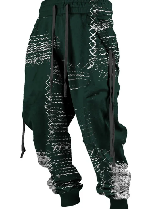 Outlet OUKU Color Block Casual Men's 3D Print Sweatpants Joggers Pants Trousers Outdoor Street Casual Daily Polyester Black Navy Blue Brown S M L Mid Waist Elasticity Pants