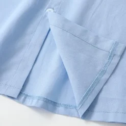 Clearance OUKU Cotton And Linen Classic Men's Shirt Linen Shirt Summer Shirt Beach Shirt Button Up Shirt Black White Blue Short Sleeve Plain Turndown Summer Vacation Holiday Clothing Apparel