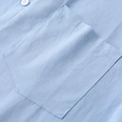 Clearance OUKU Cotton And Linen Classic Men's Shirt Linen Shirt Summer Shirt Beach Shirt Button Up Shirt Black White Blue Short Sleeve Plain Turndown Summer Vacation Holiday Clothing Apparel