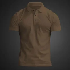 Best OUKU Day of the Dead Men's Polo Shirts Golf Shirt Short Sleeve Polo Shirts Collared Shirts Casual Horror Streetwear Festival Wear Party Outfits 3D Print Buttons Summer Spring Fall Black White Brown