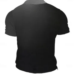 Clearance OUKU Day of the Dead Men's Skull Polo Shirts Golf Shirt Short Sleeve Polo Shirts V Neck Horror Streetwear Festival Wear Party Outfits 3D Print Spring & Summer Black