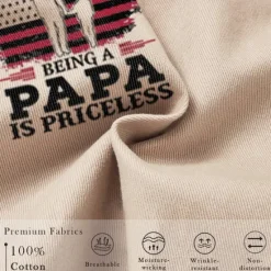Sale OUKU Father's Day papa shirts Papa Print Men's Cargo Shorts Cotton Drawstring Classic Cargo Stretch Short with Multiple Pockets Sports Outdoor Fashion Designer Shorts