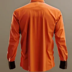 Online OUKU Halloween Men's Grimace Halloween Costumes Button Up Shirt Long Sleeve Dark Party Evening Wear Fall Winter Spring & Summer Shirt Collar 3D Print Orange