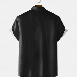 Outlet OUKU Halloween Men's Halloween Costumes Skulls Shirt Summer Shirt Button Up Shirt Short Sleeve Dark Gothic Style Outdoor Vacation Dailywear Summer Spring Turndown 3D Print Collared Shirts Front One Pocket