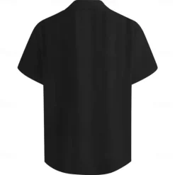 New OUKU Halloween Men's Pumpkin Halloween Costumes Shirt Button Up Shirt Short Sleeve Casual Dark Party Evening Wear Daily Summer Winter Spring & Fall Turndown Button Up 3D Print Red Purple Orange Green