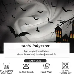 Best OUKU Halloween Men's Pumpkin Halloween Costumes Button Up Shirt Short Sleeve Horror Party Evening Wear Summer Camp Collar Cuban Collar Pocket 3D Print Black Blue Orange