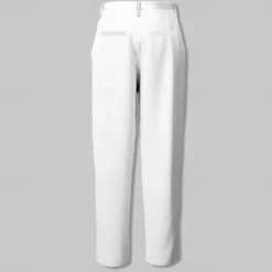 Discount OUKU Halloween Men's Rose Skull Dress Pants Mid Waist Horror Dark Party Evening Wear Pocket Summer Spring Fall White