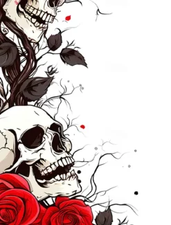 Discount OUKU Halloween Men's Skull Rose Henley Shirt T shirt Tee Short Sleeve T shirt 3D Print Crew Neck Lace Up Neck Henley Shirt Fashion Daily Basic Street Sports Outdoor Casual Red Blue Purple Summer Spring