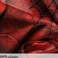 Clearance OUKU Halloween Men's Spider Halloween Costumes Button Up Shirt Long Sleeve Horror Party Evening Wear Fall Winter Spring & Summer Shirt Collar 3D Print Red