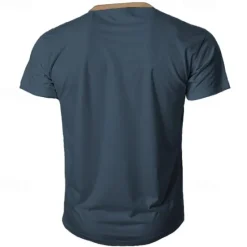 New OUKU It's So Weird Being the Same Age as Old People Street Style Men's 3D Print Henley Shirt Waffle T Shirt Sports Casual Holiday T shirt Black Navy Blue Brown Short Sleeve Henley Shirt Summer Clothing