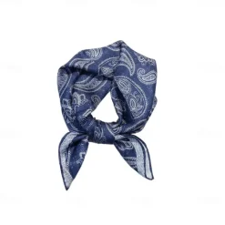 OUKU Male 100% Silk Square Scarf Formal Outdoor Vacation Dark Brown Wine Scarf