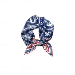 Outlet OUKU Male 100% Silk Square Scarf Outdoor Vacation Office Dark Yellow Black Scarf