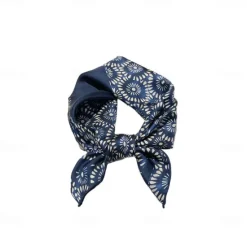 Sale OUKU Male 100% Silk Square Scarf Outdoor Vacation Office White Red Scarf Floral