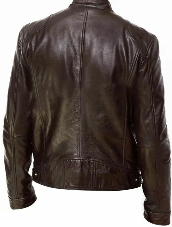 Discount OUKU Male Faux Leather Jacket Transition Jacket Biker Jacket Outdoor clothing Casual Daily Windproof Buttons Fall & Winter Zipper Casual Crew Neck Regular Faux Leather Silver Golden Black White Yellow