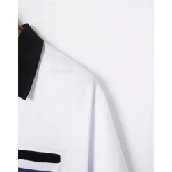 Outlet OUKU Male Polo Shirt Knit Polo Casual Date Lapel Short Sleeves Fashion Plaid / Striped / Chevron / Round Printing Knitting Summer Dry-Fit White Pink Red Orange Green Apricot Polo Shirt