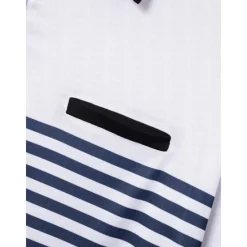Outlet OUKU Male Polo Shirt Knit Polo Casual Date Lapel Short Sleeves Fashion Plaid / Striped / Chevron / Round Printing Knitting Summer Dry-Fit White Pink Red Orange Green Apricot Polo Shirt
