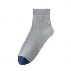 OUKU Men 1 Pair Socks Black White Color Plain Textured School Formal Outdoor Thin Summer Daily Casual