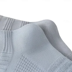 OUKU Men 1 Pair Socks Black White Color Plain Textured School Formal Outdoor Thin Summer Daily Casual