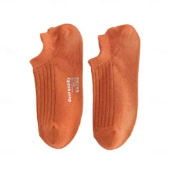 Online OUKU Men 1 Pair Socks No Show & Liner Socks Black White Color Plain School Formal Outdoor Medium Summer Spring Fall Daily Casual