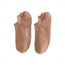 Online OUKU Men 1 Pair Socks No Show & Liner Socks Black White Color Plain School Formal Outdoor Medium Summer Spring Fall Daily Casual