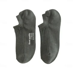 Online OUKU Men 1 Pair Socks No Show & Liner Socks Black White Color Plain School Formal Outdoor Medium Summer Spring Fall Daily Casual