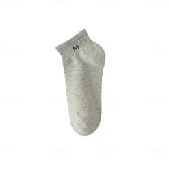 Best OUKU Men 1 Pair Socks No Show & Liner Socks Black White Color Plain School Formal Outdoor Medium Summer Spring Fall Winter Daily Casual