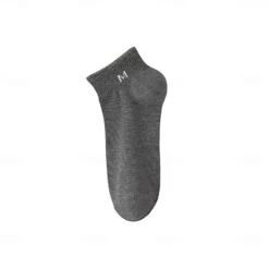 Best OUKU Men 1 Pair Socks No Show & Liner Socks Black White Color Plain School Formal Outdoor Medium Summer Spring Fall Winter Daily Casual